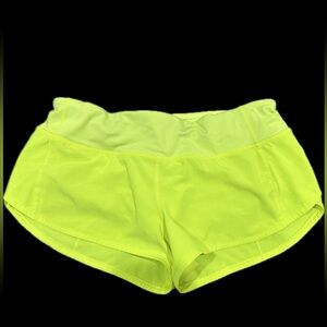 Lululemon 2.5” neon yellow shorts